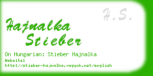 hajnalka stieber business card